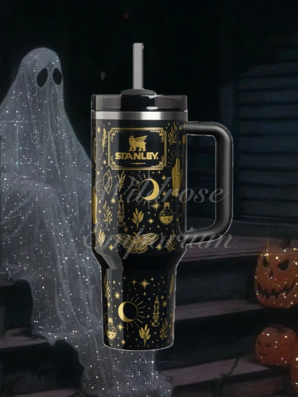 STANLEY 40 OZ HALLOWEEN 2026 GOLD BLACK MAGIC QUENCHER TUMBLER